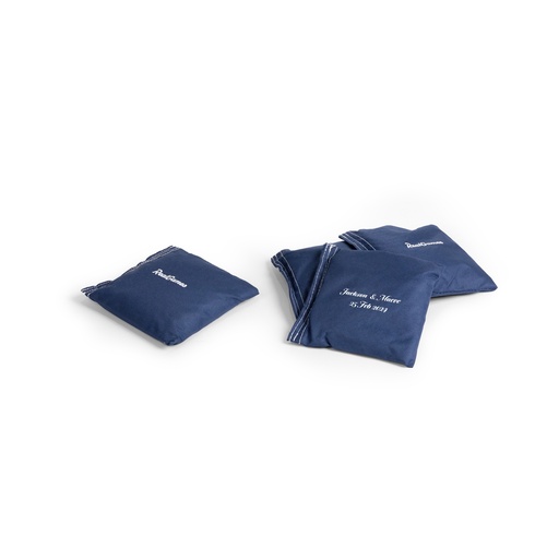[RG037-BLU-CUST] Cornhole Bags - Set of 4 (Blue, Add Your Message or Image)